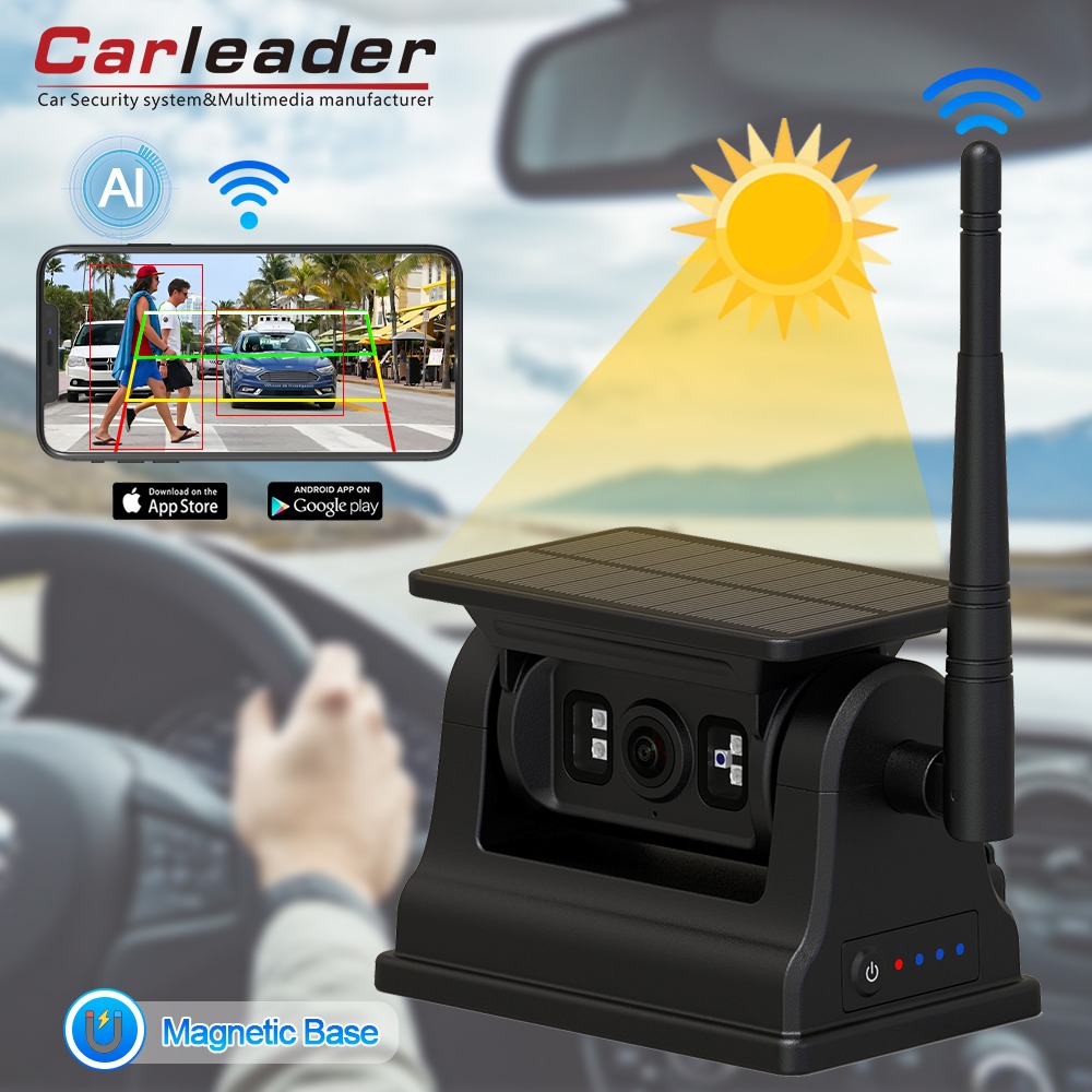 1080p Магнетна соларна WiFi безжична RV резервна камера за iOS Android