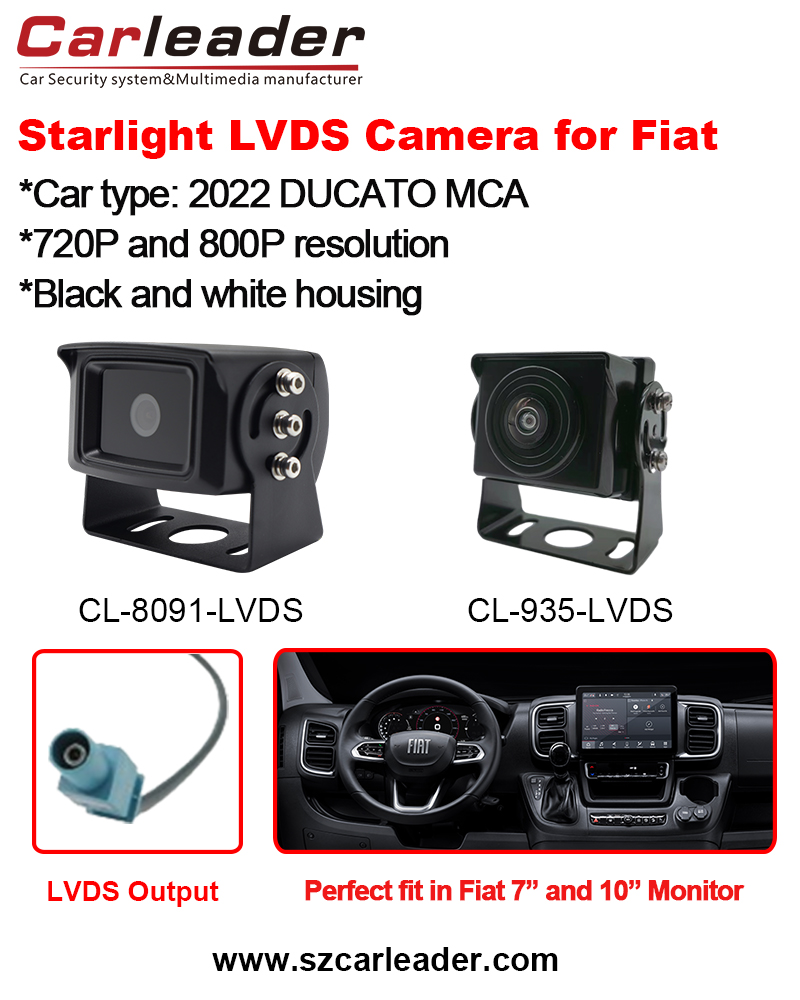 Carleader LVDS Carleader Камера за заден поглед на возилото, погодна за Fiat Ducato