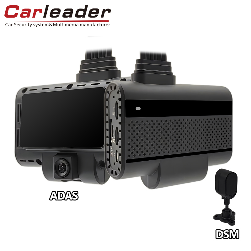 Carleader 4ch ADAS+DSM DVR AI Dash камера за управување со автомобили