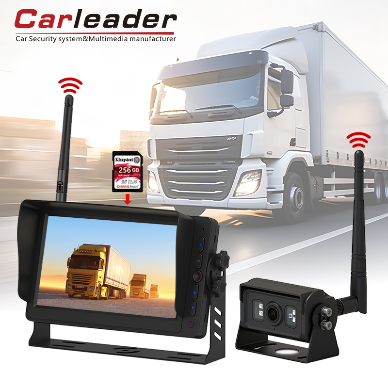 Carleader 7 инчен DVR снимање 2.4GHz Дигитален систем за безжичен мониторинг ---- Обезбедете ја вашата безбедност за возење