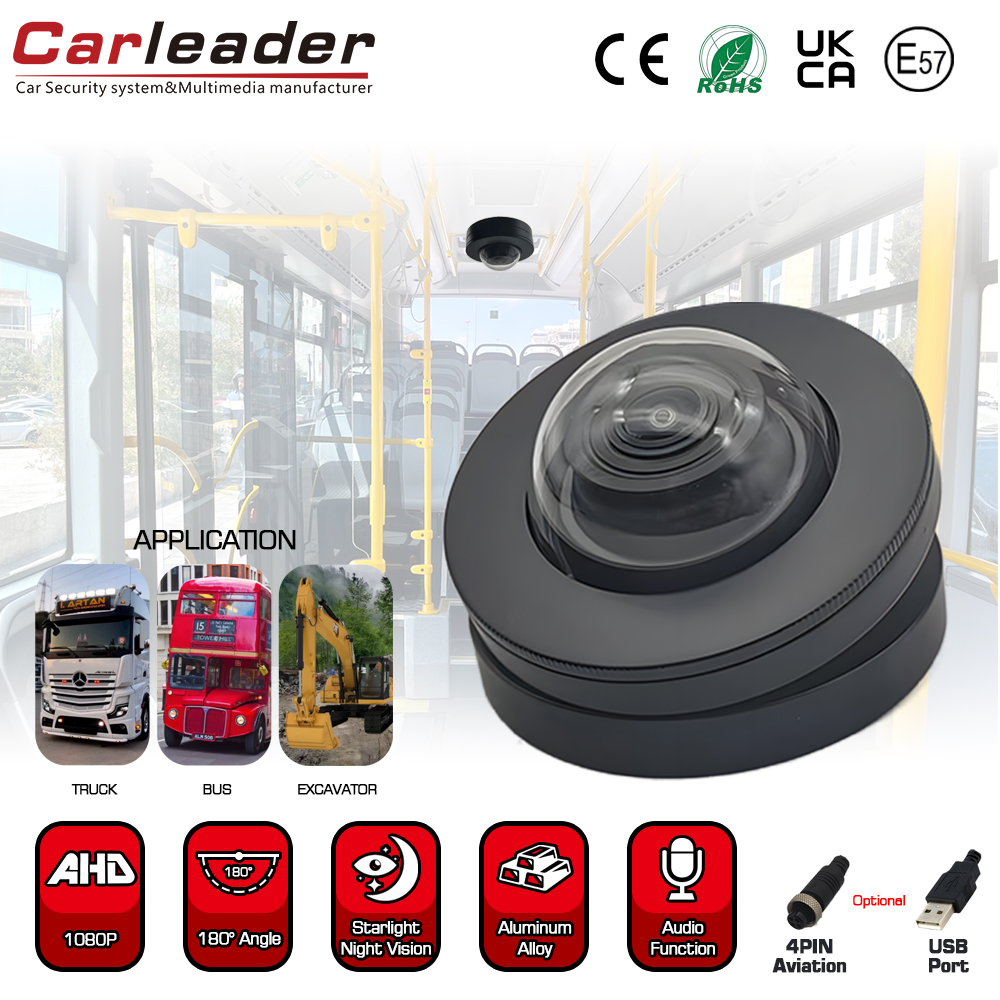 Carleader 180 степени широк агол HD 1080p купола возила камера за надзор во возилото