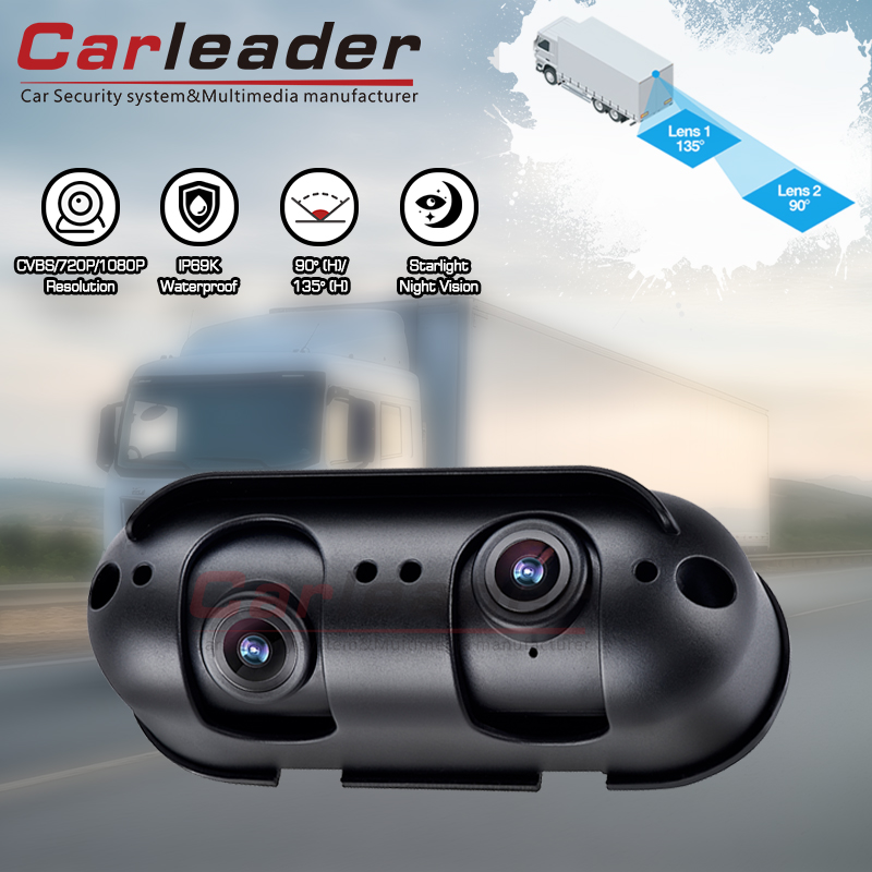 Carleader Starlight Водоотпорна двојна леќа HD Тешка камера за заден преглед: Видете јасно, возете самоуверено.
