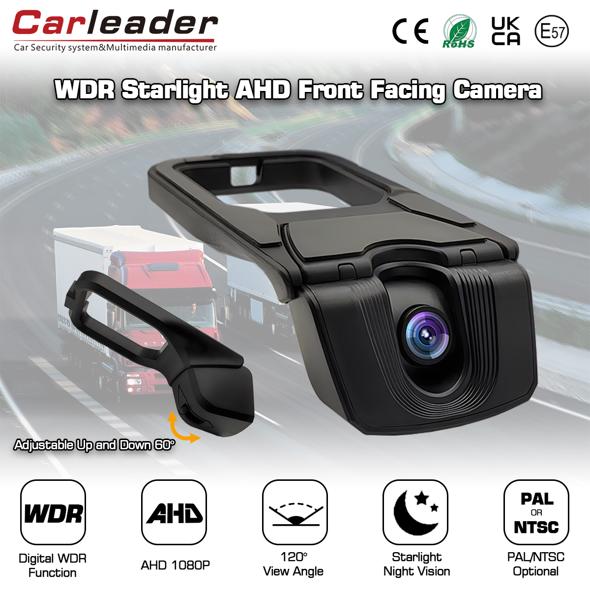 Carleader преден поглед на Starlight Vision камера со дигитална WDR функција Carleader преден поглед на Starlight Vision камера со дигитална WDR функција