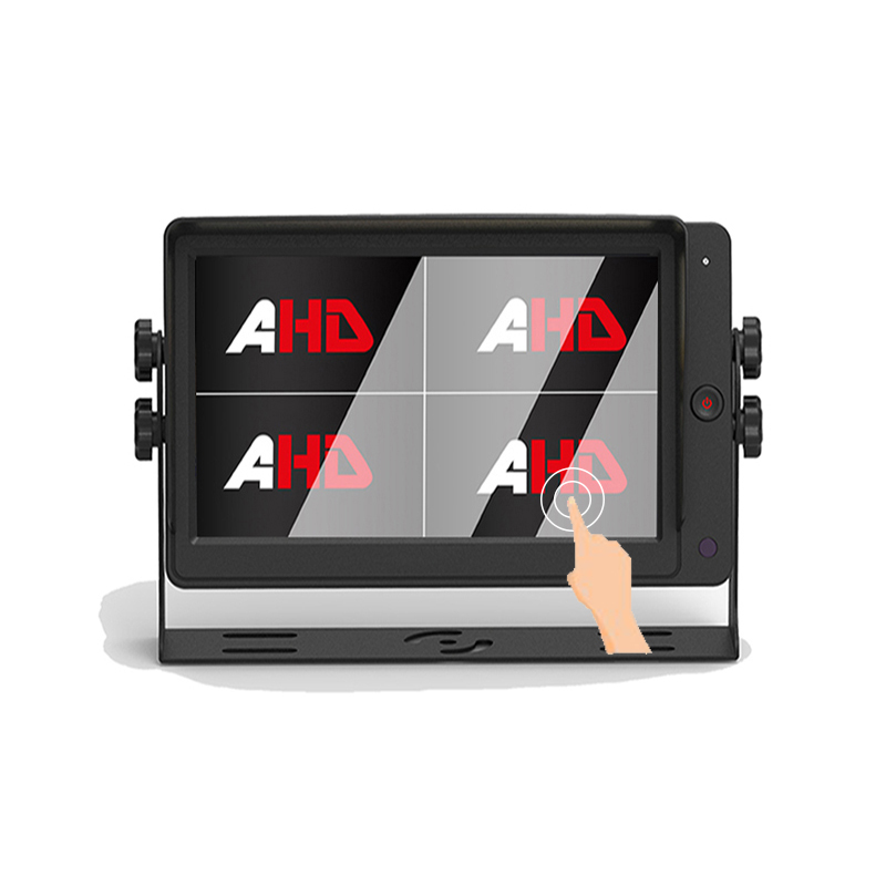 Carleader 7-инчен 4 CH четири дисплеј со поделен екран на допир AHD монитор за јасен и сигурен надзор на возилата