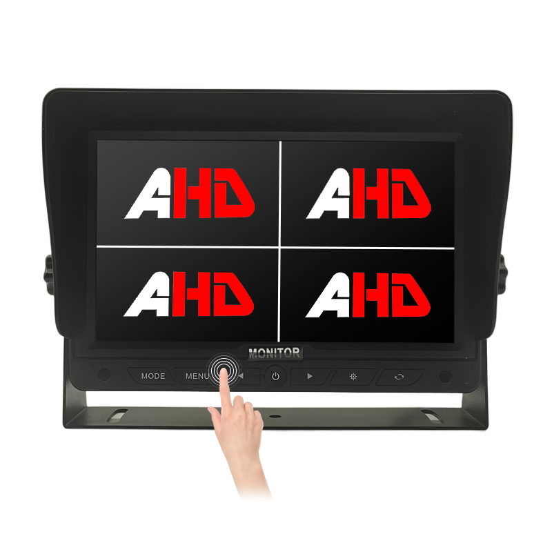 Carleader 7 инчен четириаголник со поделен екран AHD копчиња на допир, монитор за рикверц