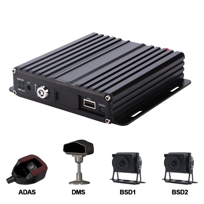 Поддршка за мобилен DVR со 4CH AI SD ADAS+DMS+BSD